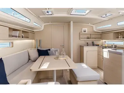 Salon of O40.1-22A, a Beneteau Oceanis 40.1 sailboat at Athens, Greece