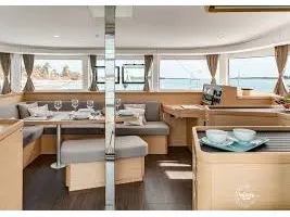 Salon of Lagoon 42, a catamaran at Alameda, United States