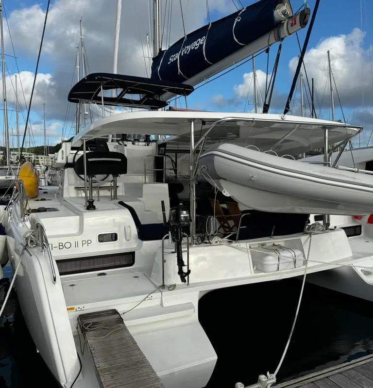 Exterior view of Lagoon 42, a catamaran at Alameda, United States