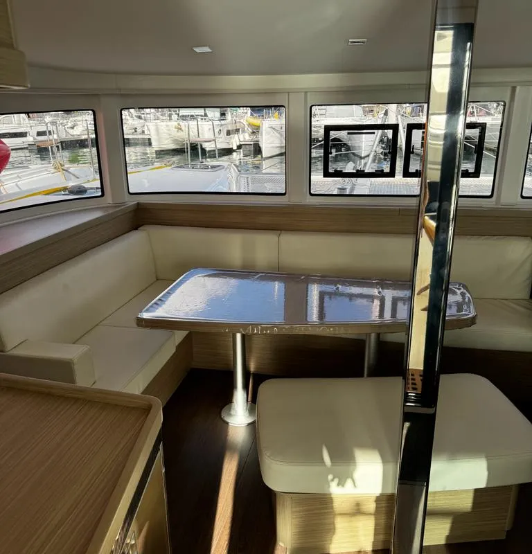 Salon of Lagoon 42, a catamaran at Alameda, United States