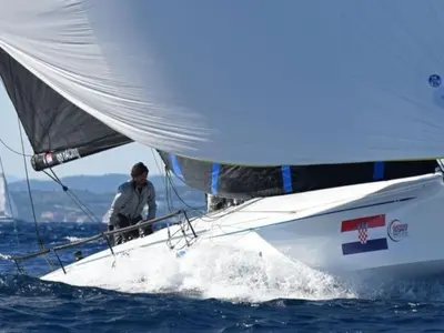 Exterior view of Nautor ClubSwan 36, a sailboat at Split, Croatia