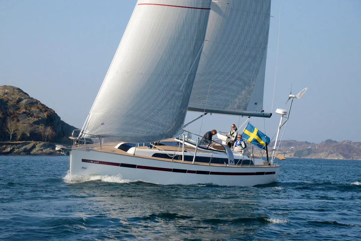 Bööt, a Najad N395 AC sailboat at Heiligenhafen, Germany