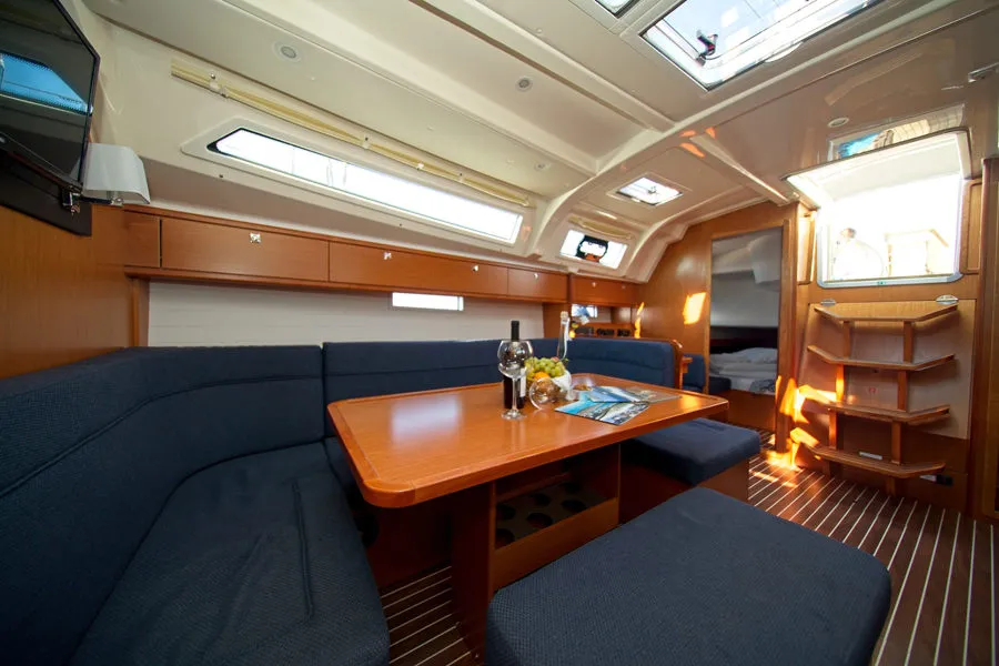 Salon of MH 62, a Bavaria Cruiser 41 sailboat at Murter, Croatia