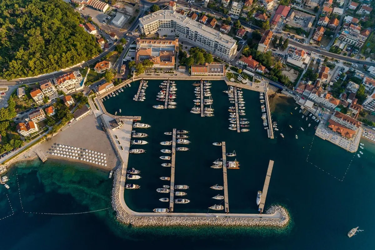 Vera, a Bavaria 51 Cruiser sailboat at Herceg Novi, Montenegro