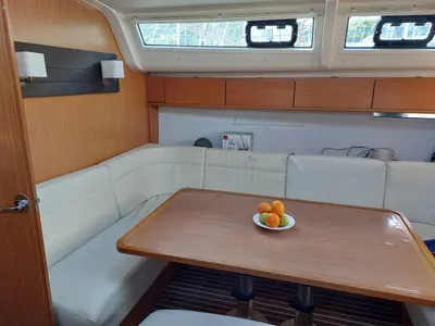 Salon of Vera, a Bavaria 51 Cruiser sailboat at Herceg Novi, Montenegro