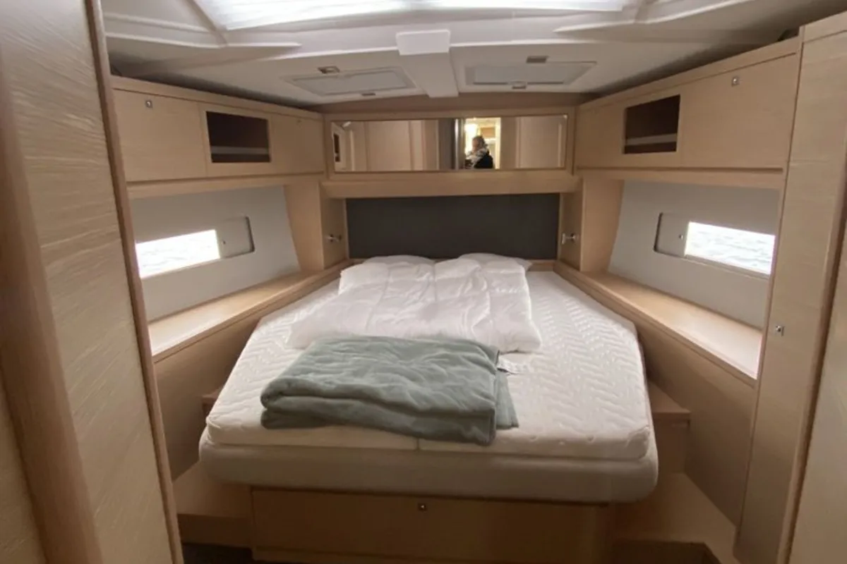 Cabin on Tounema, a Dufour 470 sailboat at Marseille, France