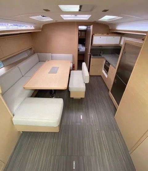 Salon of Tounema, a Dufour 470 sailboat at Marseille, France