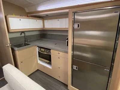Galley of Tounema, a Dufour 470 sailboat at Marseille, France