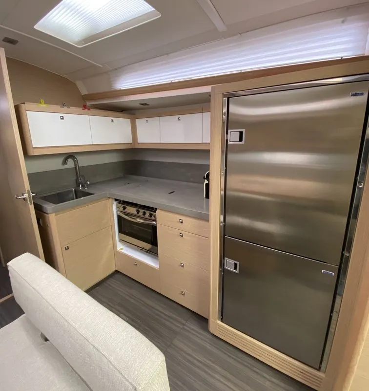 Galley of Tounema, a Dufour 470 sailboat at Marseille, France