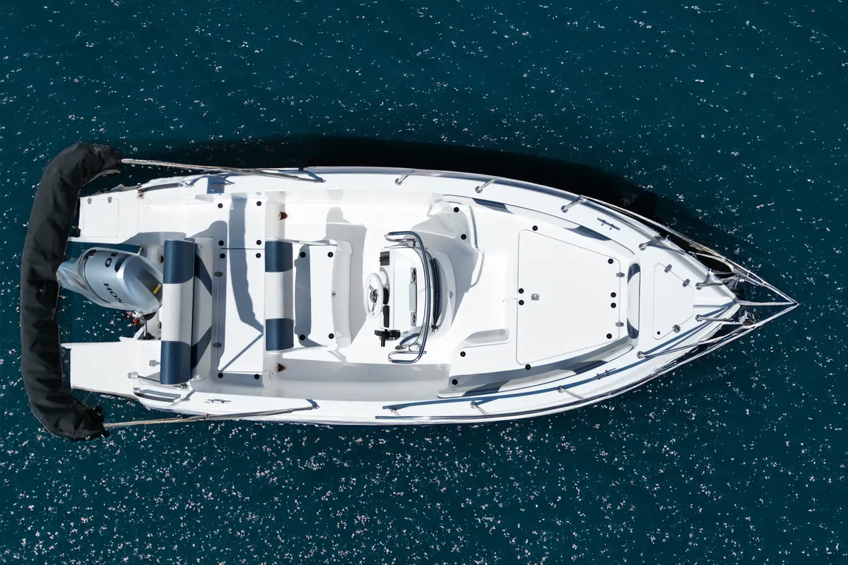 NN, a Italmar Open 16,50 motorboat at Grad Šibenik, Croatia