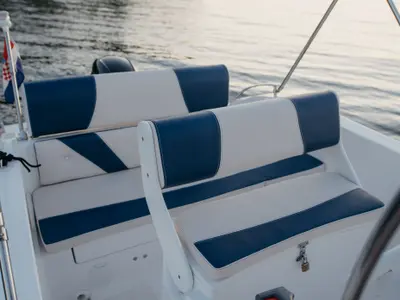 NN, a Italmar Open 16,50 motorboat at Grad Šibenik, Croatia