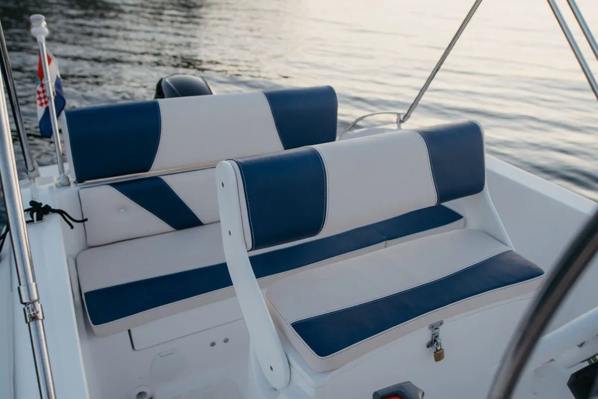 NN, a Italmar Open 16,50 motorboat at Grad Šibenik, Croatia