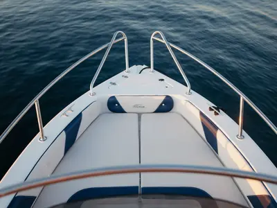 NN, a Italmar Open 16,50 motorboat at Grad Šibenik, Croatia