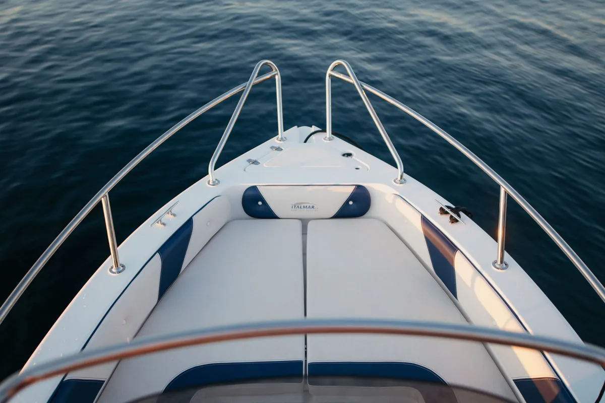 NN, a Italmar Open 16,50 motorboat at Grad Šibenik, Croatia