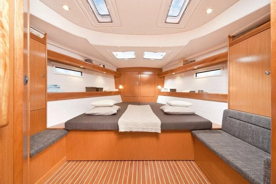 Cabin on Aphrodite, a Bavaria 50 Cruiser sailboat at Seget Donji, Croatia