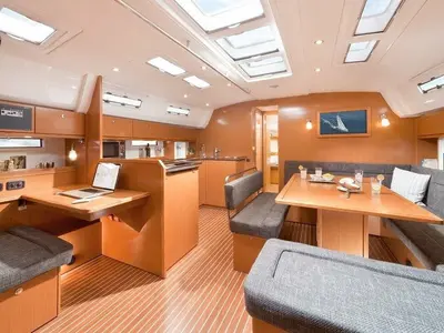Salon of Aphrodite, a Bavaria 50 Cruiser sailboat at Seget Donji, Croatia