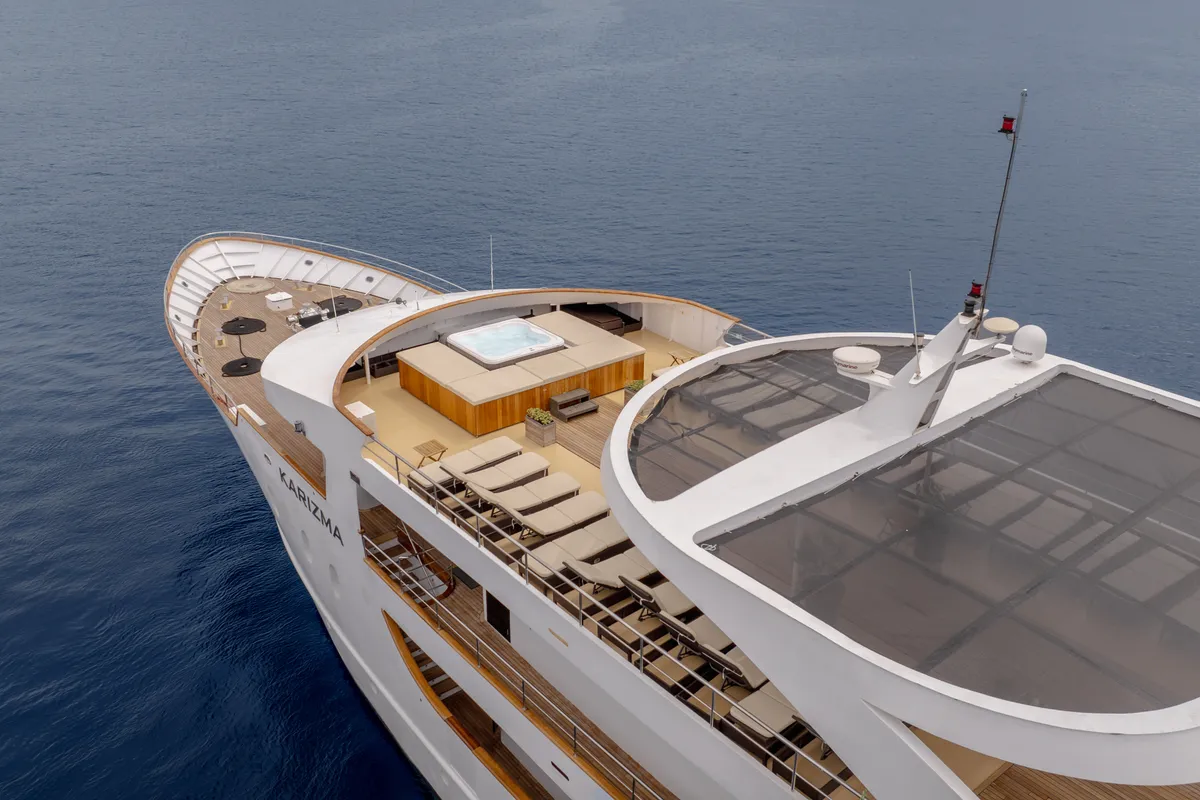 Deck of Karizma, a Gulet Motoryacht motor yacht at Split, Croatia