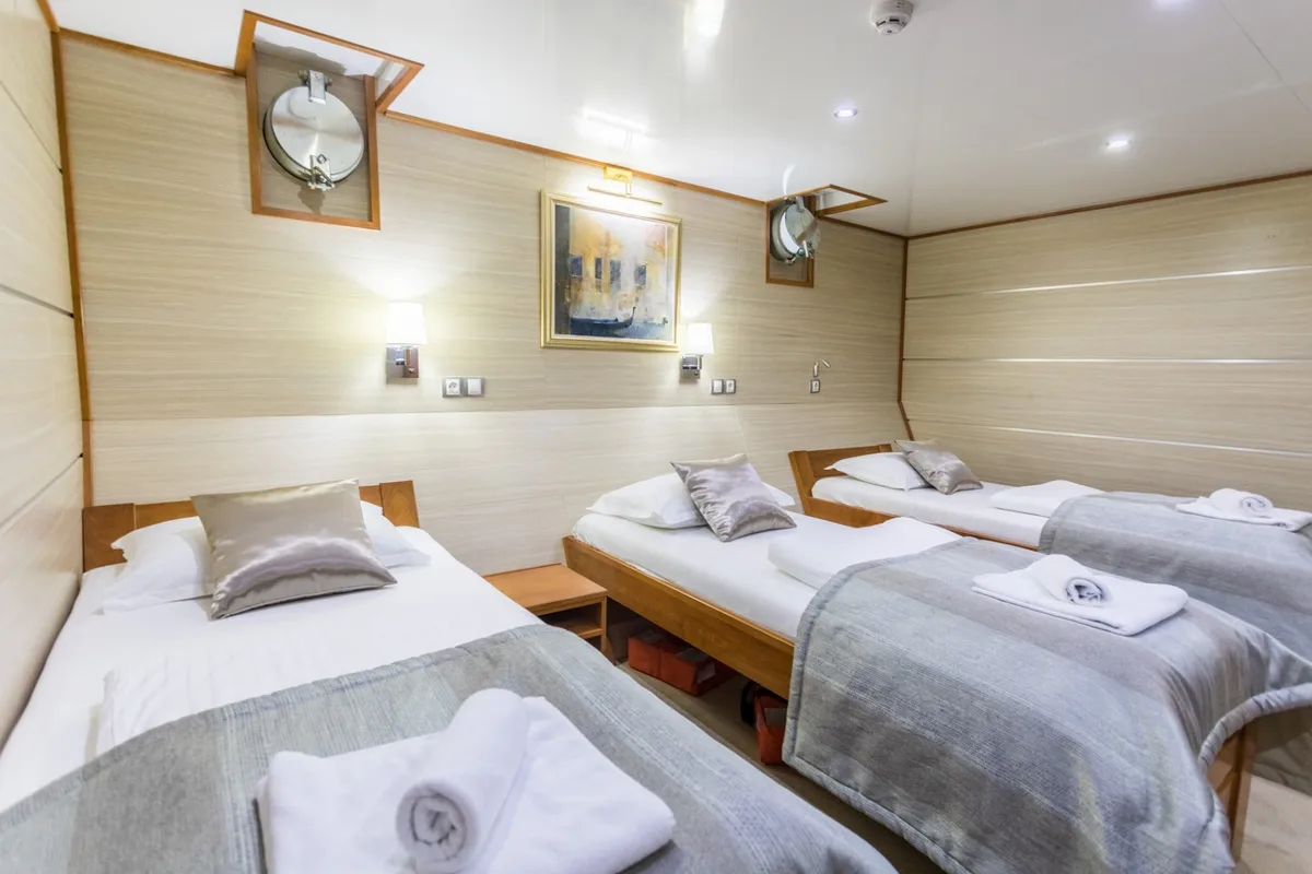 Cabin on Karizma, a Gulet Motoryacht motor yacht at Split, Croatia