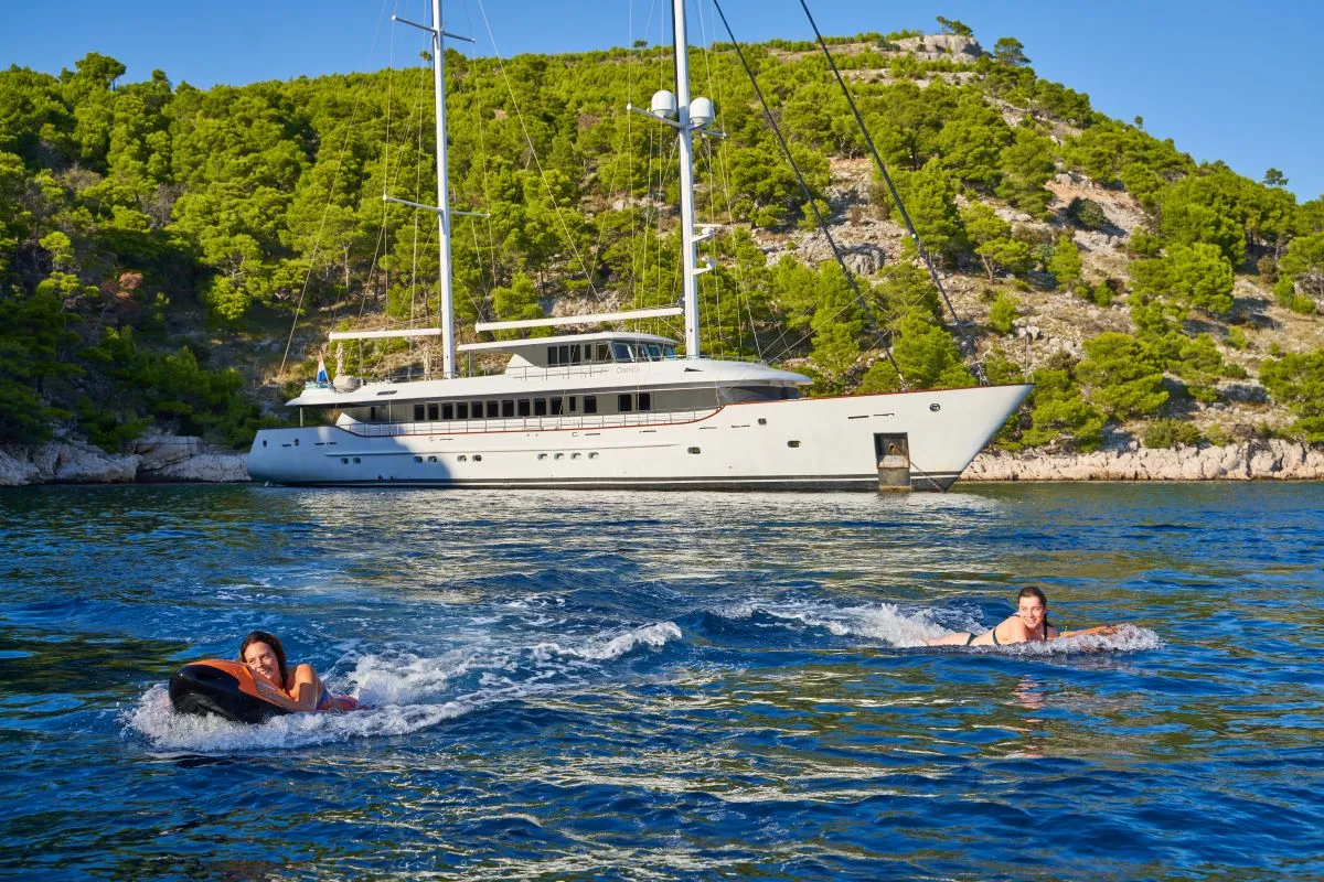 Exterior view of Omnia, a Custom Made Omnia sailboat at Split, Croatia