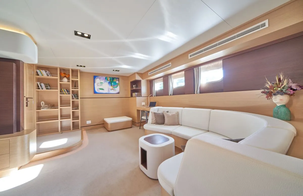 Salon of Omnia, a Custom Made Omnia sailboat at Split, Croatia