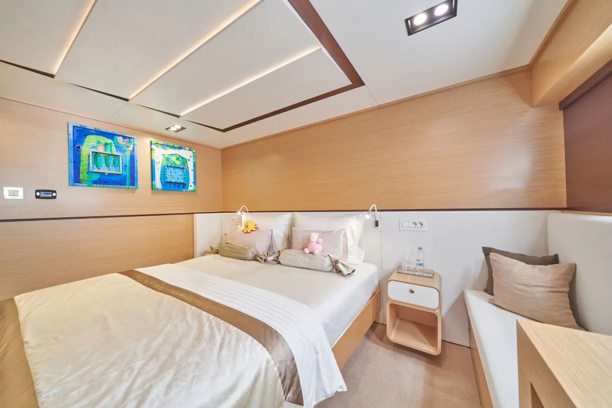 Cabin on Omnia, a Custom Made Omnia sailboat at Split, Croatia