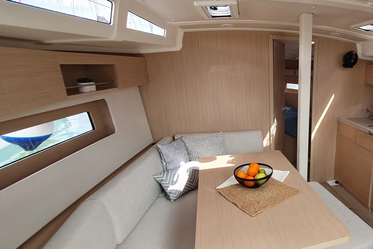 Salon of BREEZE, a Beneteau Oceanis 37.1 sailboat at Split, Croatia
