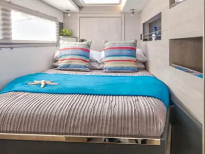 Cabin on Sunsail 454L Premium, a Leopard 45 catamaran at St. George's, Grenada