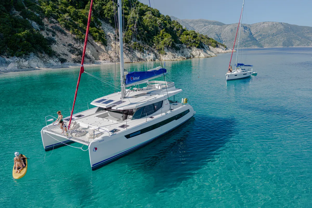 Exterior view of Sunsail 454L Premium, a Leopard 45 catamaran at St. George's, Grenada