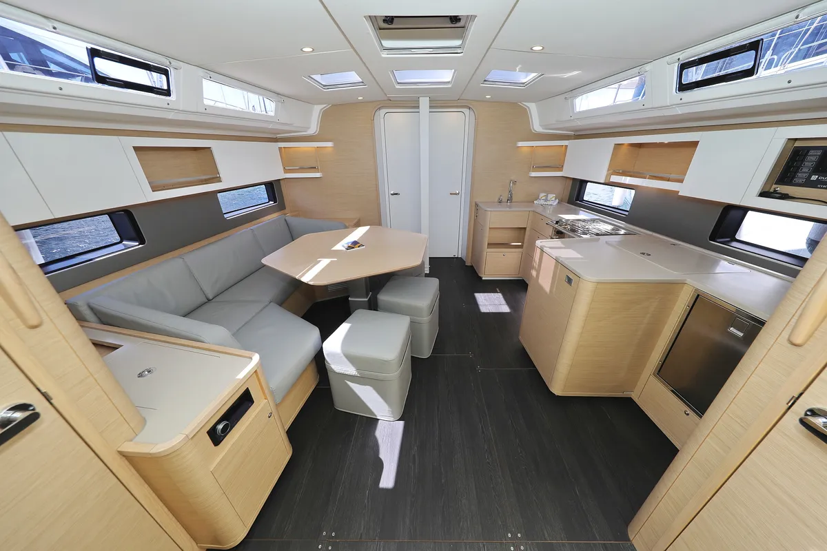 Galley of Kaos, a Dufour 44 sailboat at Grad Biograd na Moru, Croatia