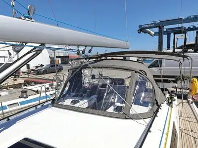 Galley of Kaos, a Dufour 44 sailboat at Grad Biograd na Moru, Croatia