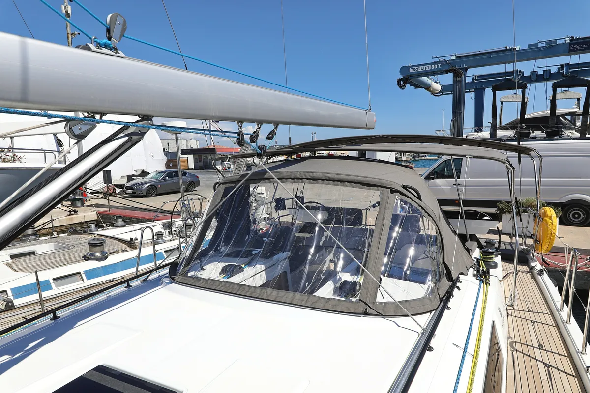 Galley of Kaos, a Dufour 44 sailboat at Grad Biograd na Moru, Croatia