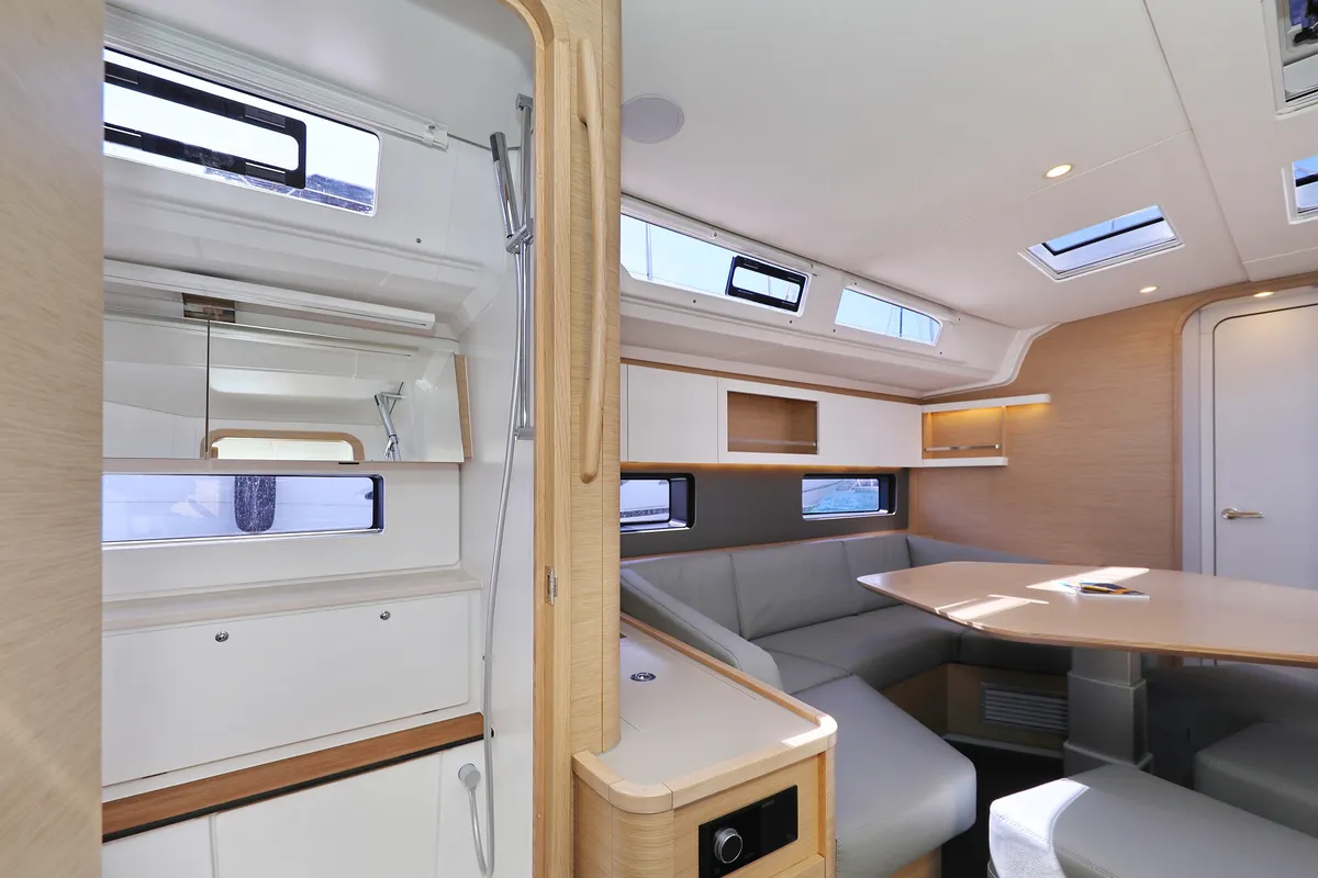 Galley of Kaos, a Dufour 44 sailboat at Grad Biograd na Moru, Croatia