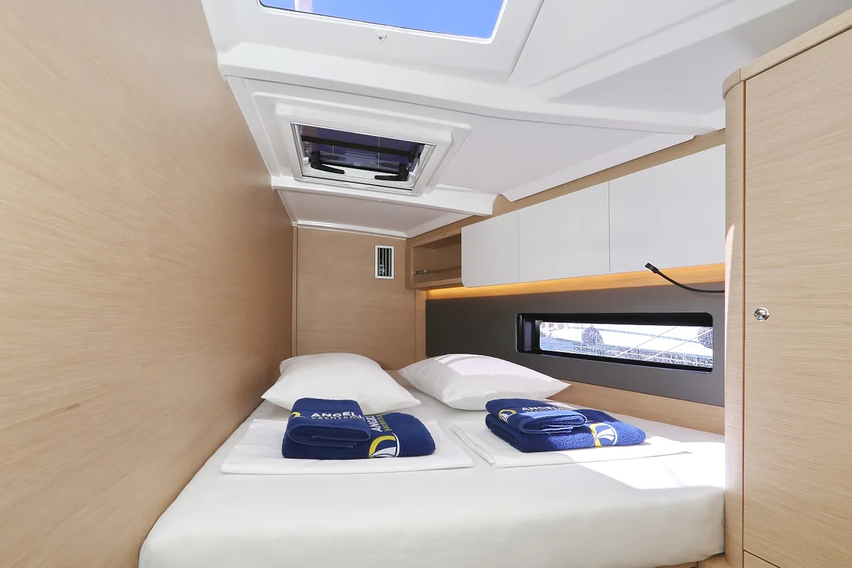Cabin on Kaos, a Dufour 44 sailboat at Grad Biograd na Moru, Croatia