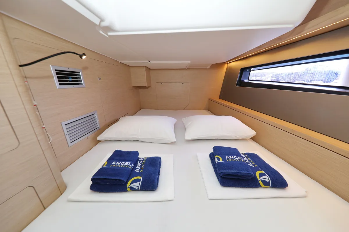 Cabin on Kaos, a Dufour 44 sailboat at Grad Biograd na Moru, Croatia