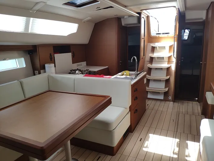 Cabin on Sogno di Mare, a Jeanneau 51 sailboat at Preveza, Greece