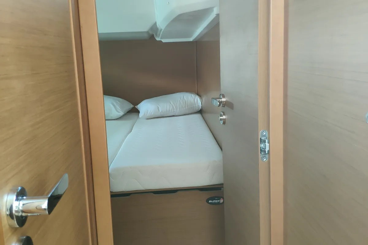 Cabin on Sogno di Mare, a Jeanneau 51 sailboat at Preveza, Greece