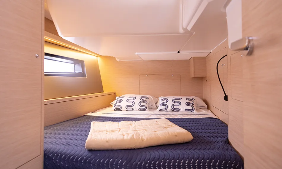 Cabin on Amaco, a Dufour 44 sailboat at Palermo, Italy