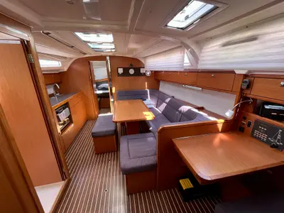 Salon of My Point, a Bavaria Cruiser 41 sailboat at Općina Marina, Croatia