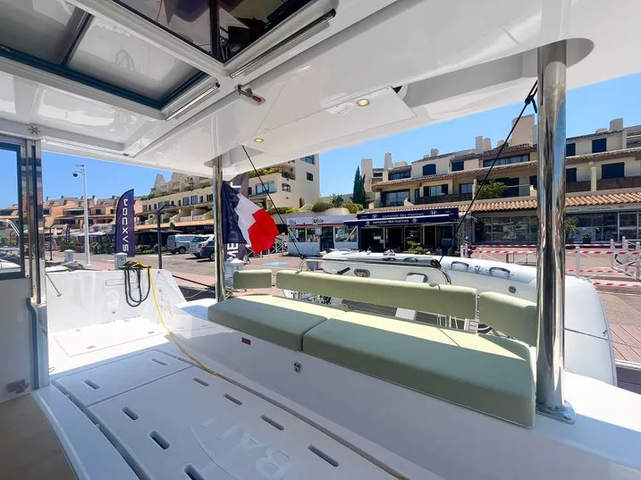Deck of Ten, a Bali 4.6 catamaran at Ajaccio, France