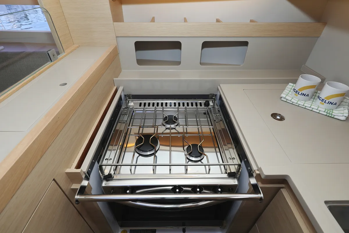 Galley of Graceful Dancer, a Dufour 530 sailboat at Grad Trogir, Croatia