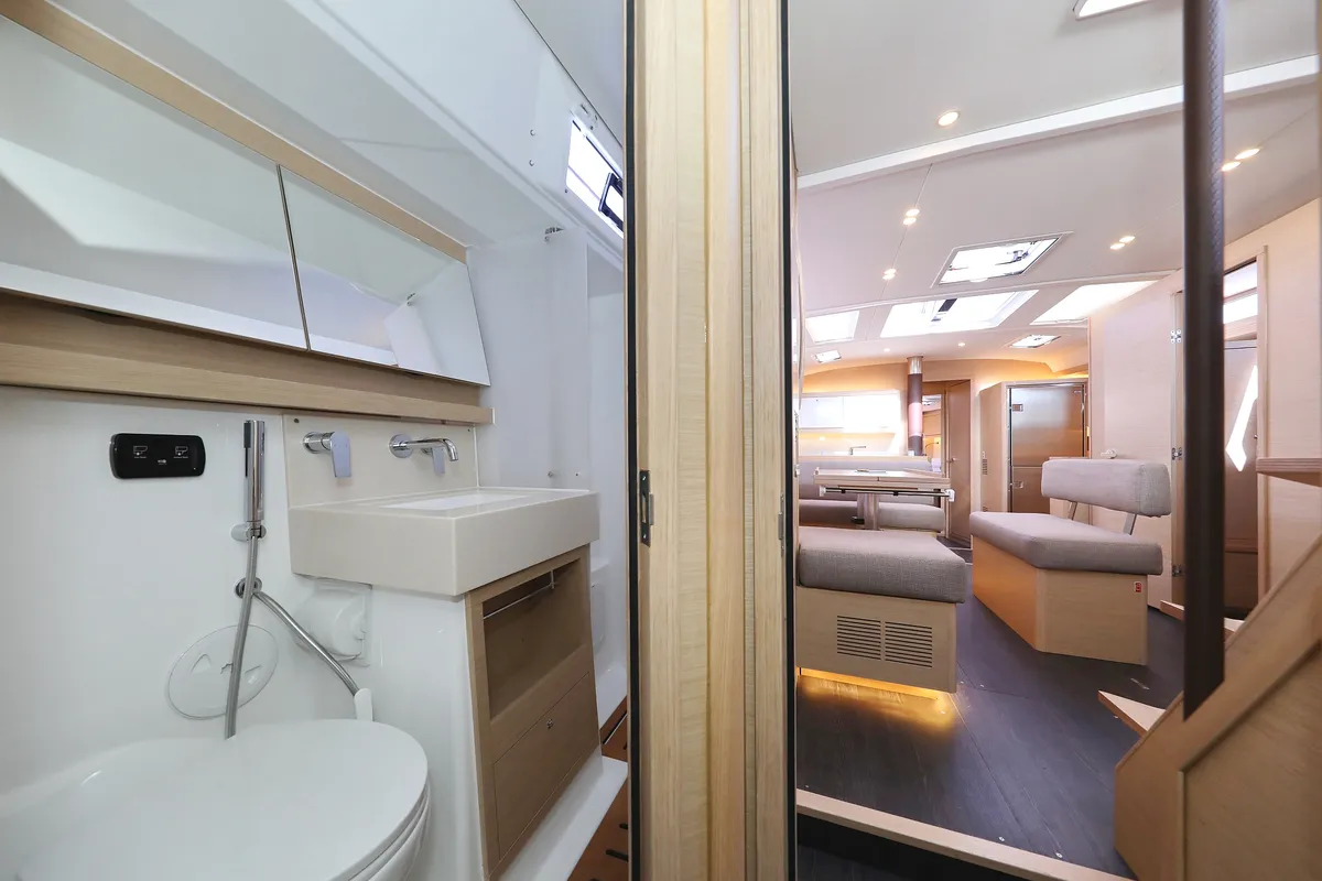 Galley of Graceful Dancer, a Dufour 530 sailboat at Grad Trogir, Croatia