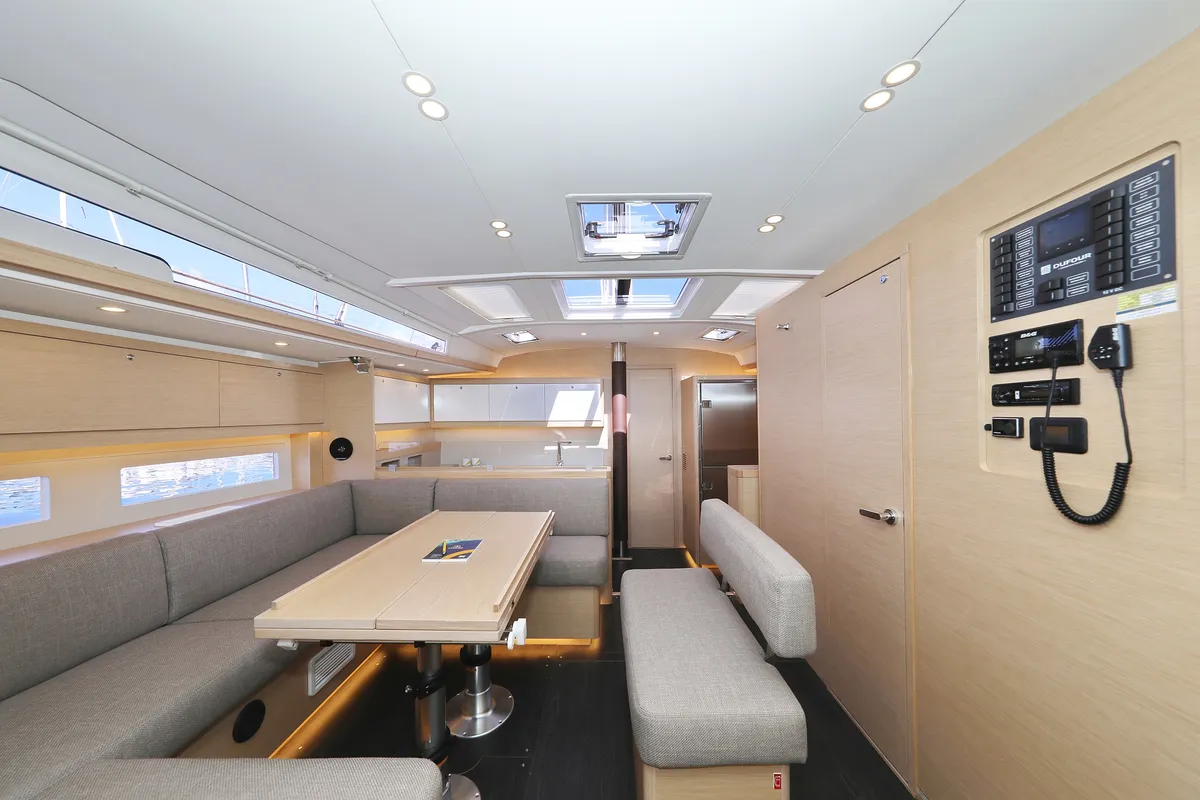 Salon of Graceful Dancer, a Dufour 530 sailboat at Grad Trogir, Croatia