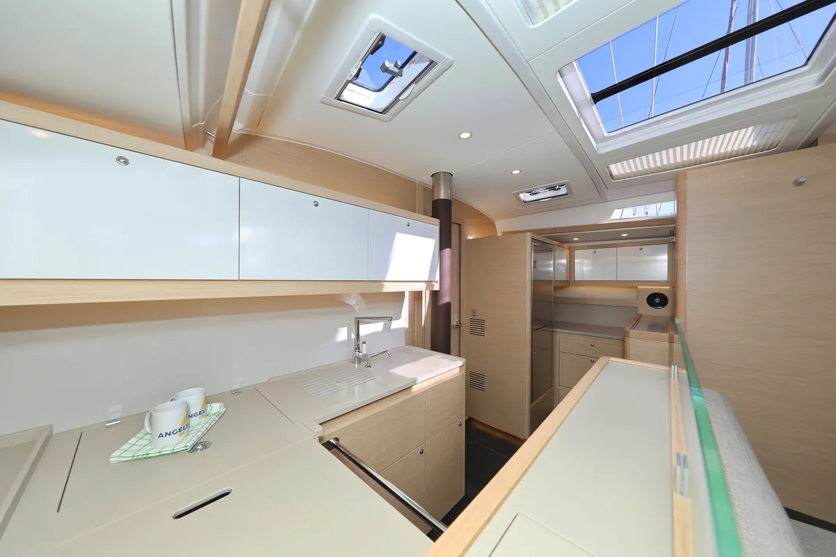 Galley of Graceful Dancer, a Dufour 530 sailboat at Grad Trogir, Croatia