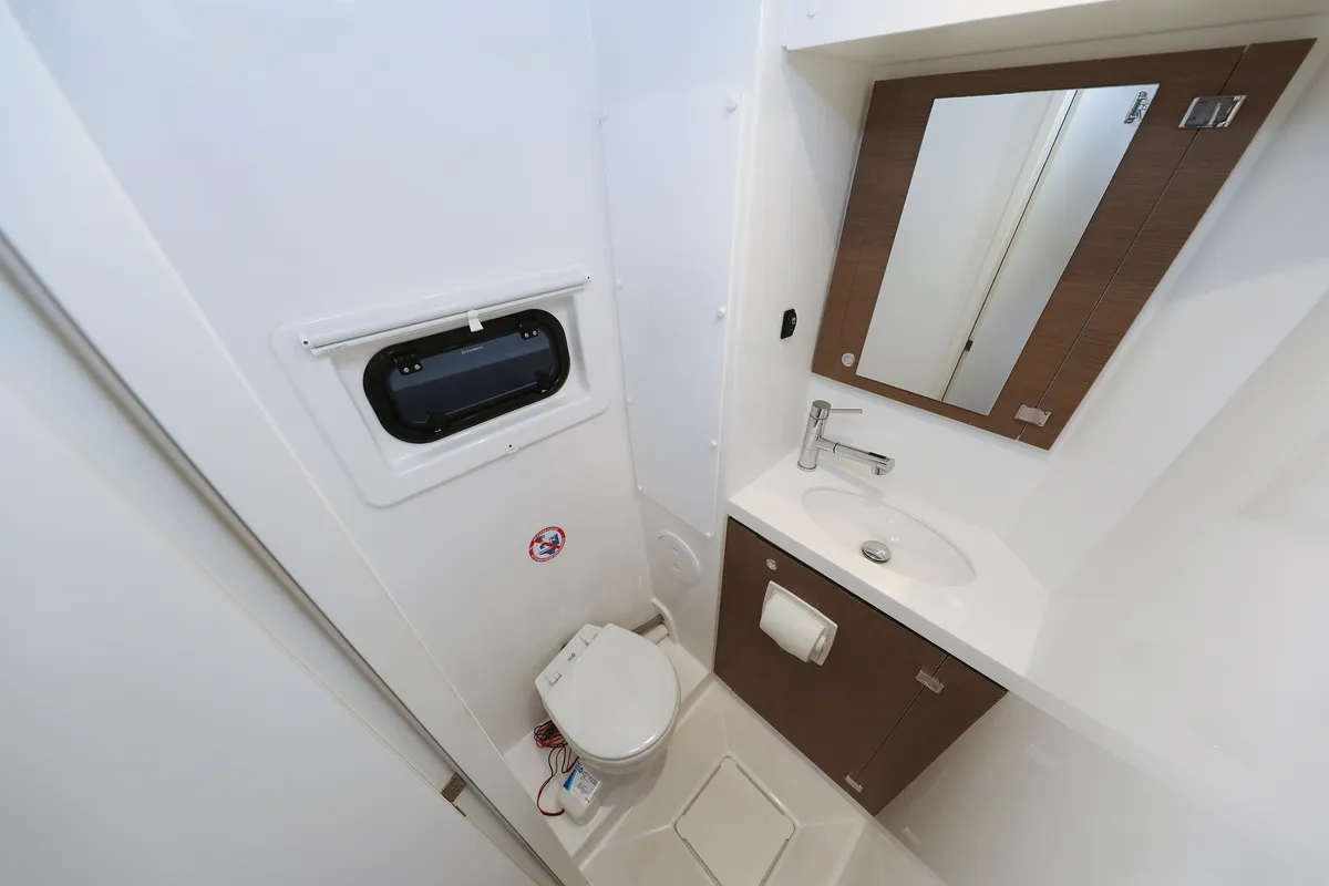 Head on Titan, a Bali 4.8 catamaran at Trogir, Croatia