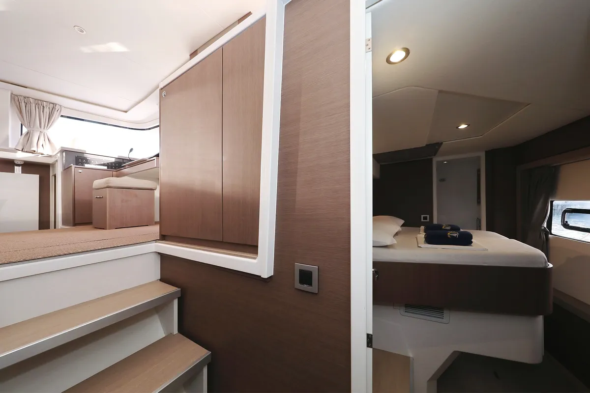 Cabin on Titan, a Bali 4.8 catamaran at Trogir, Croatia