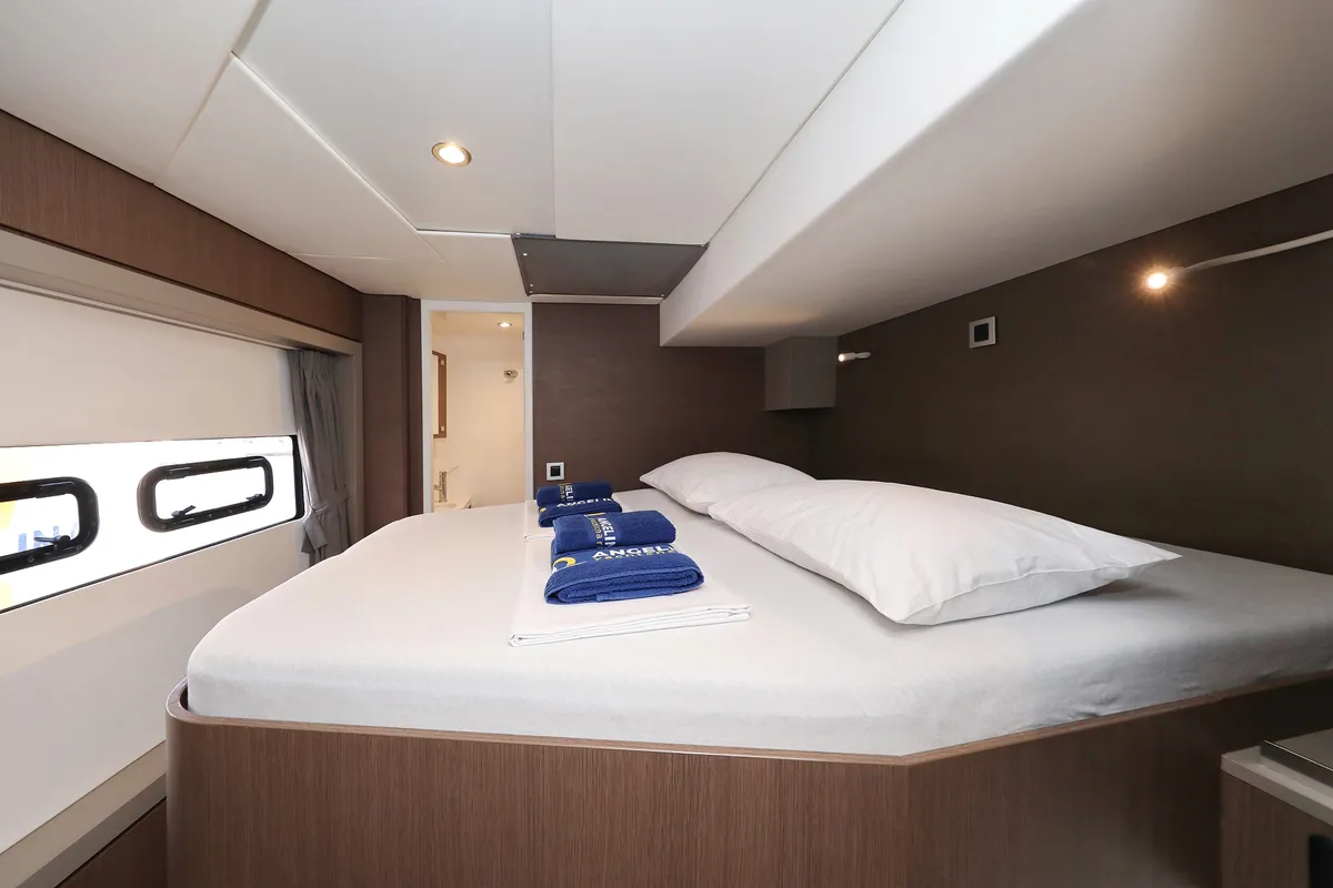 Cabin on Titan, a Bali 4.8 catamaran at Trogir, Croatia