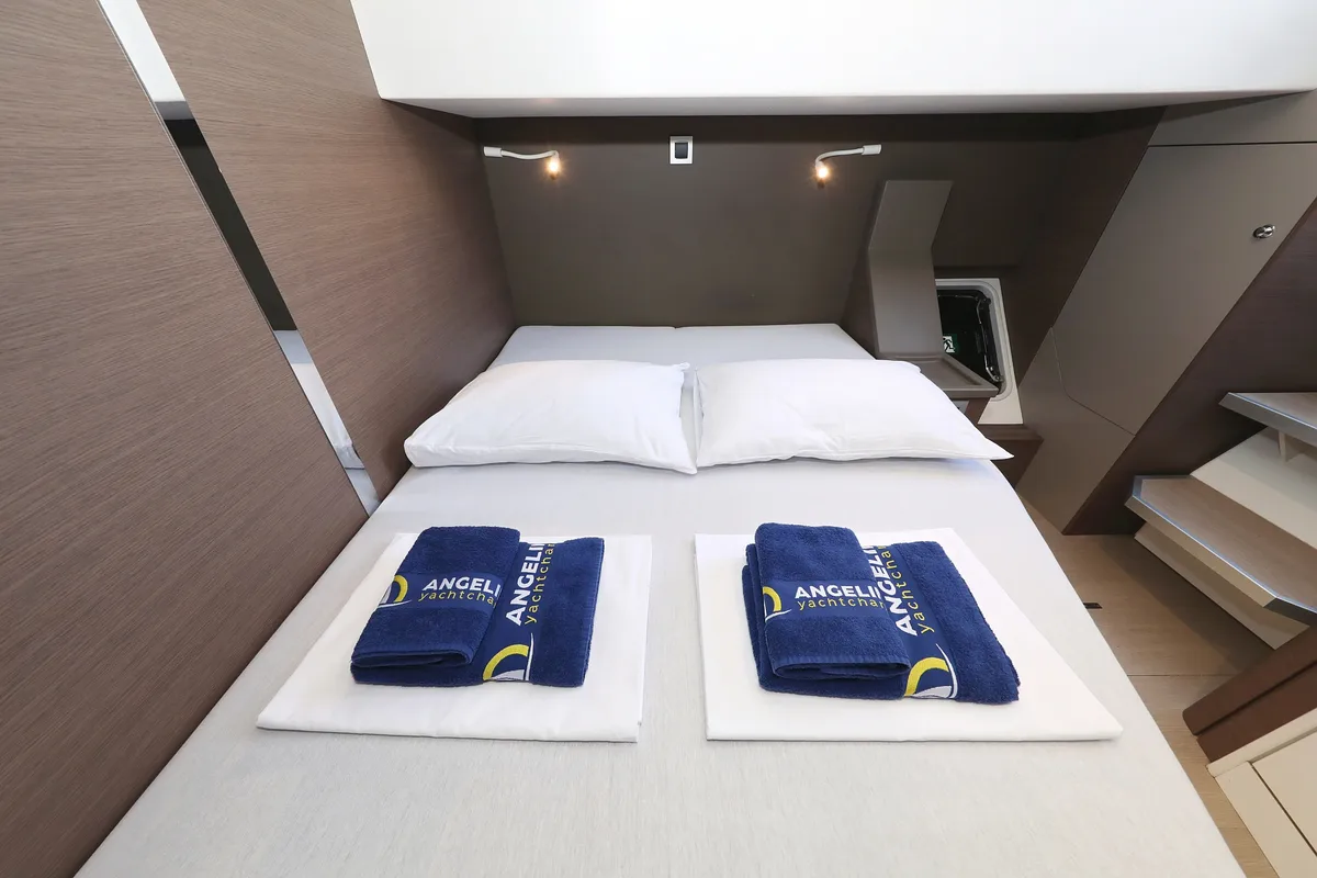 Cabin on Titan, a Bali 4.8 catamaran at Trogir, Croatia