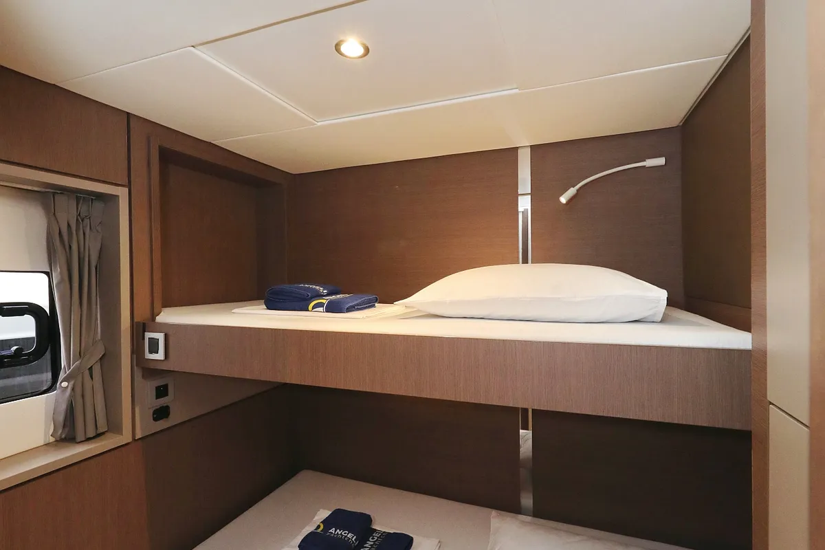 Cabin on Titan, a Bali 4.8 catamaran at Trogir, Croatia