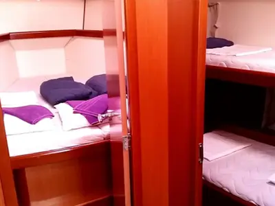 Cabin on Myron, a Beneteau Oceanis 46 sailboat at Santa Maria di Leuca, Italy