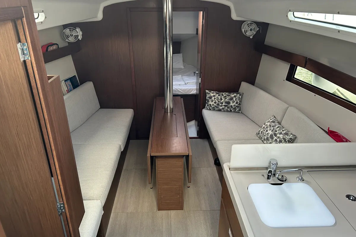Salon of Sail Altair 1, a Beneteau Oceanis 34.1 sailboat at Marmaris, Turkey